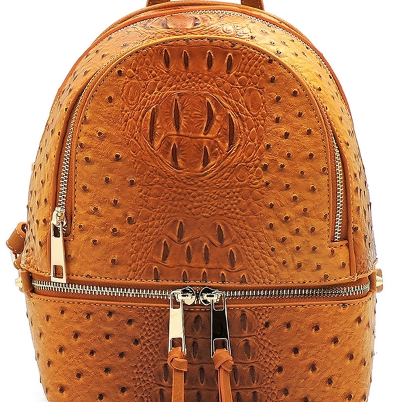 Ostrich Croc Style Backpack - Picture 4 of 8